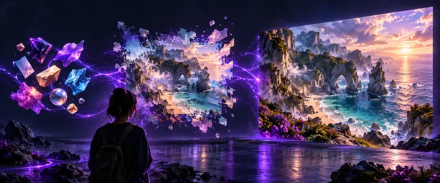 Illustration representing the generated-image stage of a workflow